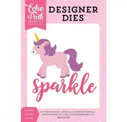 Dies / Matrices de découpe 'Echo Park Paper - Perfect Princess' Unicorn Sparkle Qté 11 Retour Gratuit