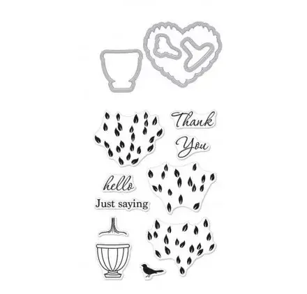 Nouvelle Collection Combo Dies / Tampons transparents 'Hero Arts' Layered Topiary Stamp & Cut