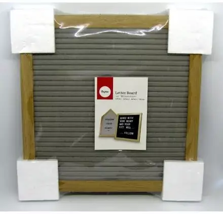 Meilleure Vente Letter Board' Rayher' Quadrat gris de 30 cm avec lettres noires