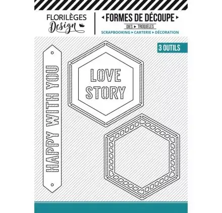 3 Dies / Matrices de découpe 'Florilèges Design - The Story Of Us' Happy With You Retour Gratuit