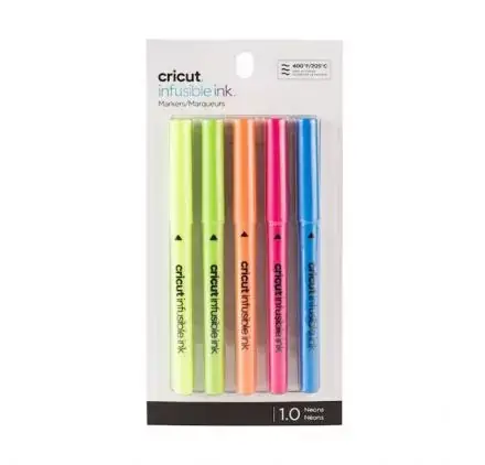 Lot de 5 Marqueurs 'Cricut - Infusible Ink ' Néons Prix Promo