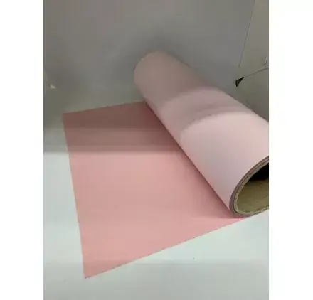 Jusqu'à Épuisement Des Stocks Flex polyuréthane 'Siser' aspect sérigraphie adhésivé rose clair 30 cm x 5 m