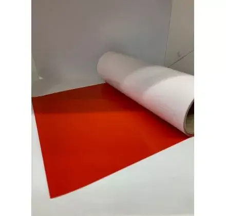 Flex polyuréthane 'Siser' aspect sérigraphie adhésivé rouge vif 30 cm x 5 m Dernière Chance