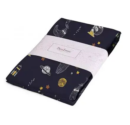 Expédié Aujourd'hui Coupon de tissu 'BeaLena' jersey paresseux bleu 150 cm x 1 m