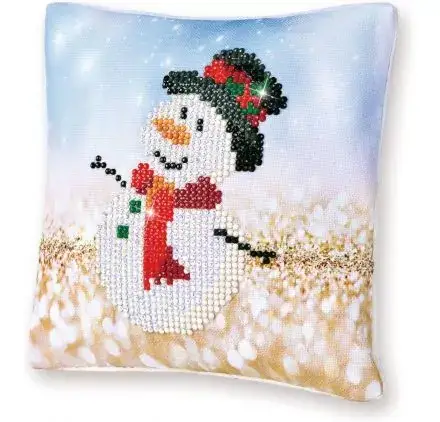 Acheter En Ligne Kit Diamond Dotz 'Diamond Dotz ' Housse Mini coussin Bonhomme de neige