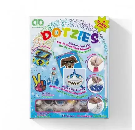 Kit Diamond Dotz de 6 créations Enfants 'Diamond Dotz ' Modèle Bleu Commande En Gros