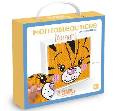Marque Kit Diamond Strass 'Graine Créative' Mon tableau Tigre