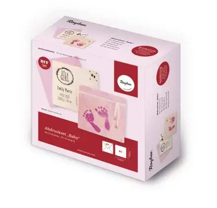 Expédition Rapide Kit DIY 'Rayher' Empreintes Baby Rose