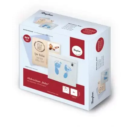 Remise Kit DIY 'Rayher' Empreintes Baby Bleu