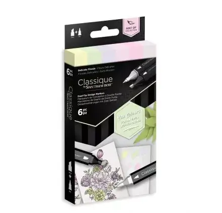 Meilleure Vente Lot de 6 marqueurs à alcool 'Spectrum Noir' Fleurs délicates