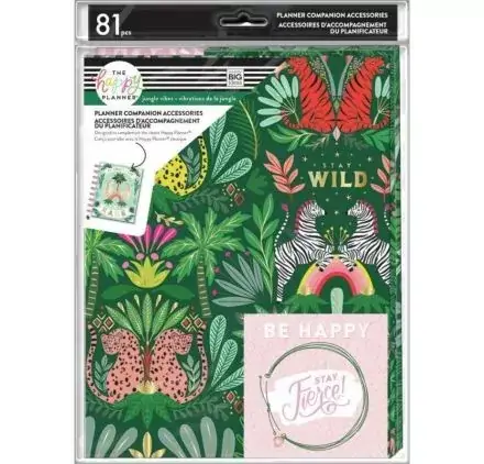 Kit de 81 accessoires pour organiseur moyen 'Me & My Big Ideas - Happy Planner' Jungle Vibes Meilleure Vente