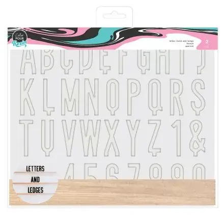 Moule en silicone 'American Crafts - Color Pour Resin' Lettres et rebords Retour Gratuit