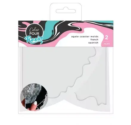 Acheter En Ligne Lot de 2 moules en silicone 'American Crafts - Color Pour Resin' Agate Coaster