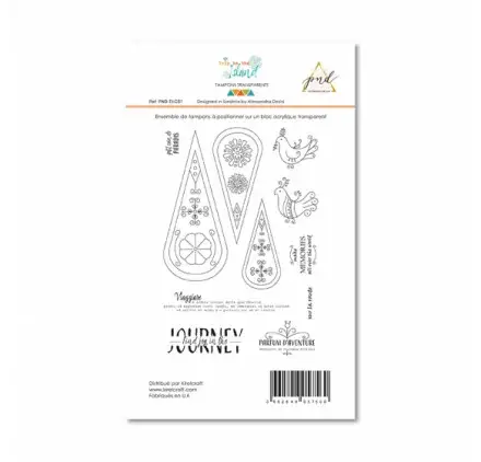 Tampons transparents 'PaperNova Design - Trip to the Island' 1 Commande En Gros
