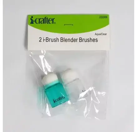 Lot de 2 pinceaux i-Brush Blender 'I-Crafter' Aqua/transparent Commande En Gros