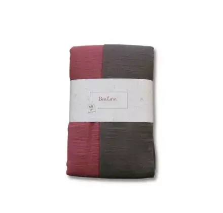 Coupon de tissu 'BeaLena' Gaze de coton Bicolore Framboise/Gris 135 cm x 100 cm Populaire