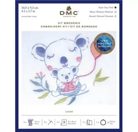 Kit Broderie traditionnelle 'DMC ' Lucas Koala 10,9 cm x 9.3 cm Achetez Aujourd'hui