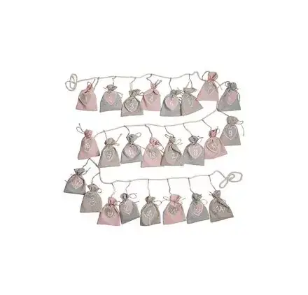 Offre Exclusive Calendrier de l'Avent 'Hotex' Sachets Rose/Beige/Gris 14x10.5 cm