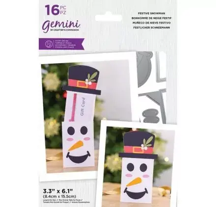 Vente Flash Combo Dies / Tampons transparents 'Crafter's Companion - Gemini' Bonhomme de neige festif