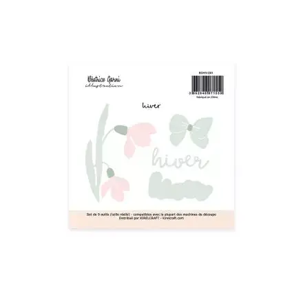 9 Dies/Matrices de découpe 'Béatrice Garni - Hiver, vous avez dit hiver?' Hiver Expédition Rapide