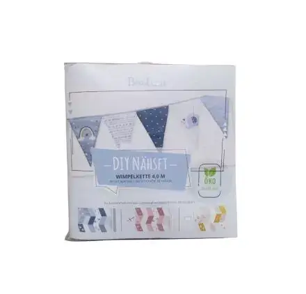 Satisfait Ou Remboursé Kit Couture 'BeaLena' Chaîne de fanions Bébé Rose 4 m