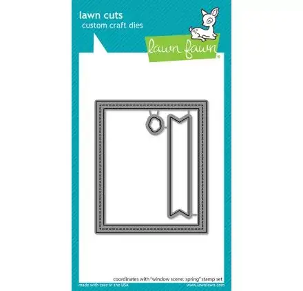 3 Dies / Matrices de découpe 'Lawn Fawn' Window Scene: Spring Vente Flash