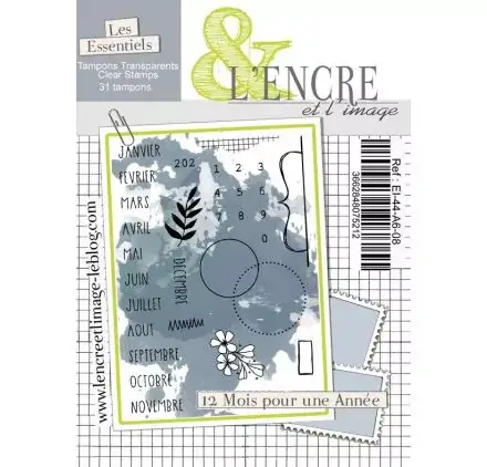 31 Tampons transparents A6 'L'Encre et l'Image - Collection 44: L'Embellie' 12 Mois pour une Année Offre Exclusive