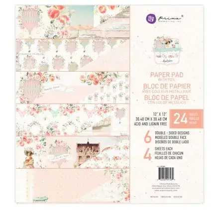 Assortiment de 24 papiers doubles 30x30 'Prima - Peach Tea' Petit Prix