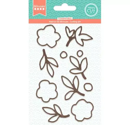 Haute Qualité 11 Dies/Matrices de découpe 'Artemio - Couleurs Nature' Fleurs
