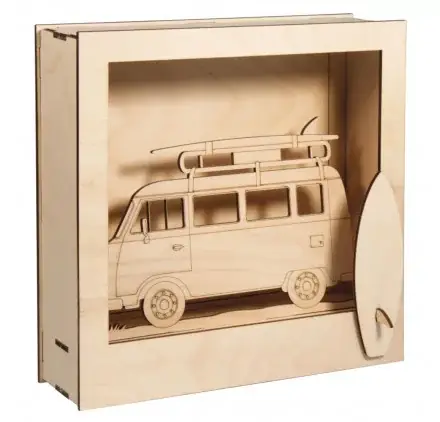 Seulement Aujourd'hui Kit en bois 'Rayher' Camping-car (13 pièces)