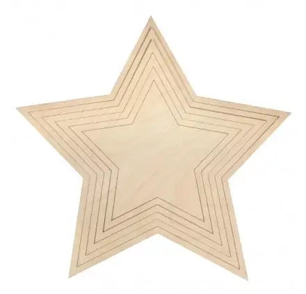 Bon Marché Lot de 6 étoiles en bois 'Rayher'
