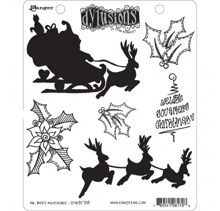Tampons caoutchouc gomme montés sur mousse 'Ranger- Dylusions' Mr Boo's adventure Remise
