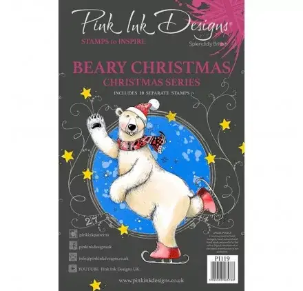 Tampons transparents 'Pink Ink Designs - Christmas Series' Beary Christmas Retour Gratuit