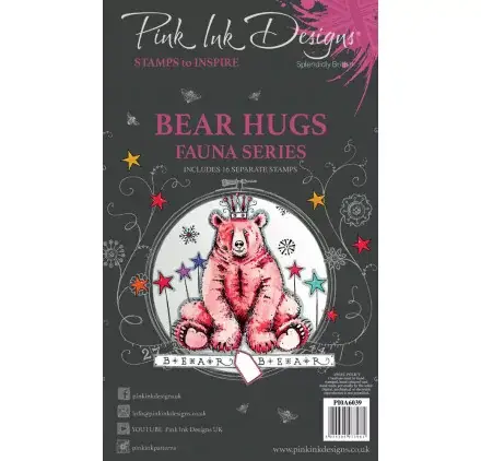 Super Prix Tampons transparents 'Pink Ink Designs - Fauna Series' Bear Hugs