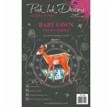 Tampons transparents 'Pink Ink Designs - Fauna Series' Baby Fawn Pas Cher