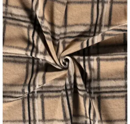 Super Prix Tissu tricot brossé '3B Com' Diamants Beige 150 cm par 50 cm (à la coupe)