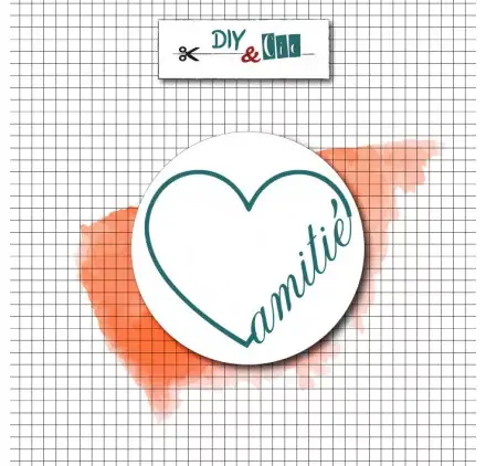 Marque Sceau en laiton pour cachet de cire 'DIY & Cie - Ensemble' Amitié