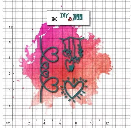 Dies / Matrices de découpe 'DIY & Cie - Ensemble' Frise de coeurs Remise