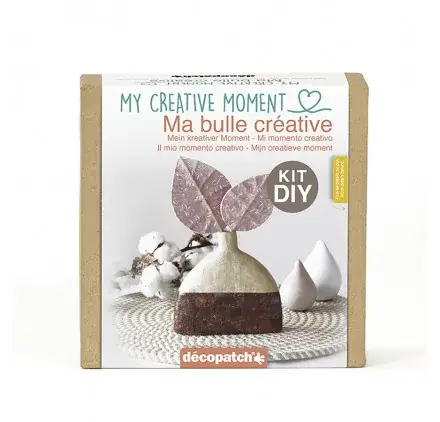 Kit créatif 'Decopatch - Ma Bulle Créative' Vase et feuilles Dernière Chance
