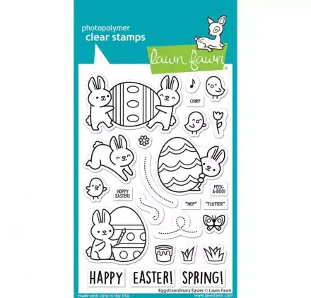 Tampons transparents 'Lawn Fawn' Eggstraordinary Easter Expédition Rapide