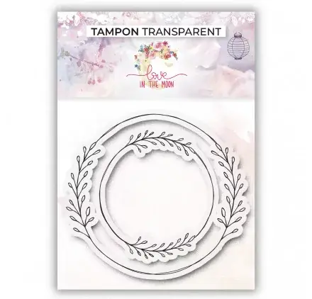 Tampons transparents 'Love In The Moon' Cadres Couronnes de feuilles Must-Have