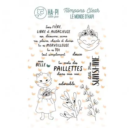 Meilleur Choix 10 Tampons transparents 'HA PI Little Fox - Le monde d'HAPI' Ma belle