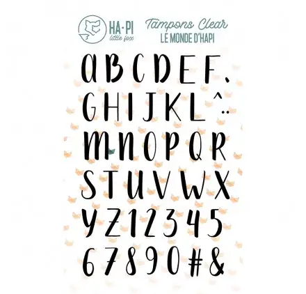 41 Tampons transparents 'HA PI Little Fox - Le monde d'HAPI' Adorable Alphabet Authentique