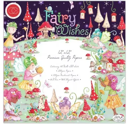 Assortiment de 40 papiers doubles 30x30 'Craft Consortium - Fairy Wishes' Réduction