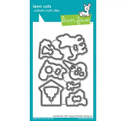 Livraison Express Dies / Matrices de découpe 'Lawn Fawn' Yappy Birthday