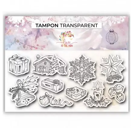 Tampons transparents 'Love In The Moon' Noël N°1 Objets de Noël Nouvelle Collection