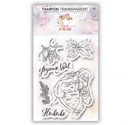 Tampons transparents 'Love In The Moon' Père Noël et Joyeux Noël Affaire À Saisir