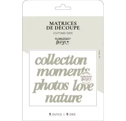 Dies/ Matrices de découpe 'Florilèges Design - Herbarium' Mots Basiques 2 Nouvelle Collection