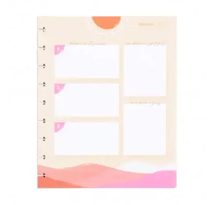 Offre Limitée 40 Pages pour organiseur moyen 'Me & My Big Ideas - The Happy Planner' Organic Wellness