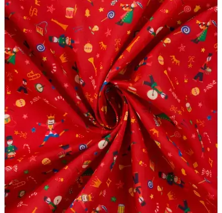 Tissu coton 'Liberty Fabrics' Tana Lawn Christmas Tumbling 136 cm PAR 50CM (À LA COUPE) Nouveauté